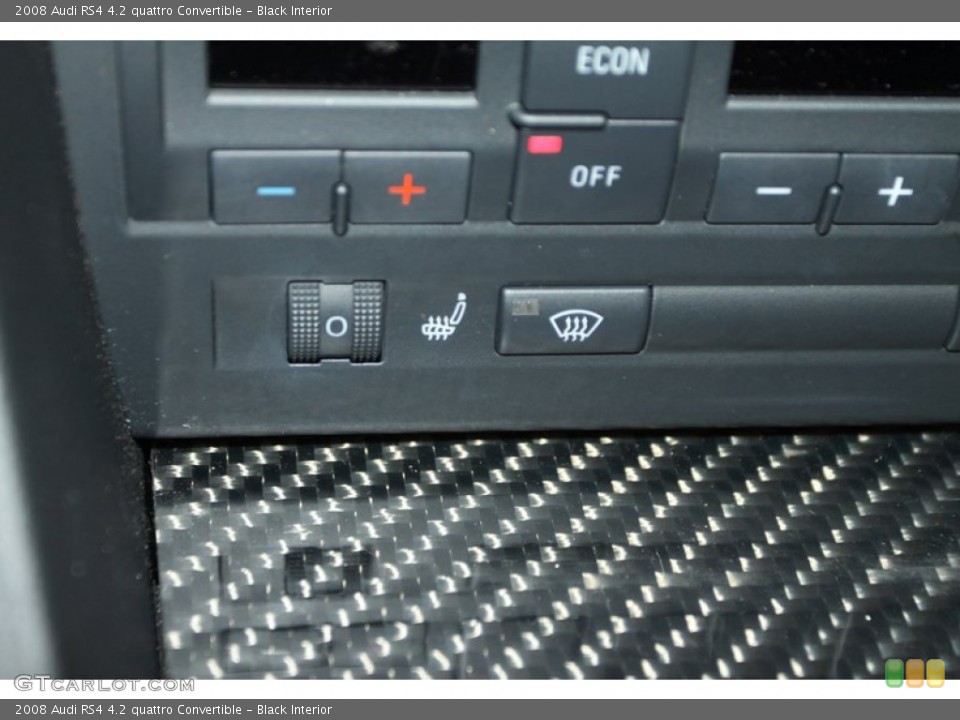 Black Interior Controls for the 2008 Audi RS4 4.2 quattro Convertible #80080688