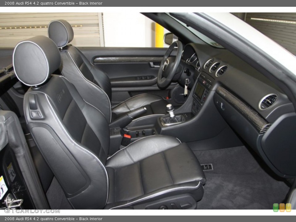 Black Interior Front Seat for the 2008 Audi RS4 4.2 quattro Convertible #80080836