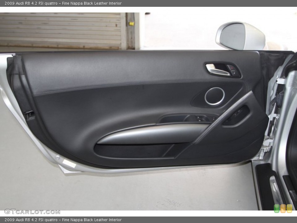 Fine Nappa Black Leather Interior Door Panel for the 2009 Audi R8 4.2 FSI quattro #80082135