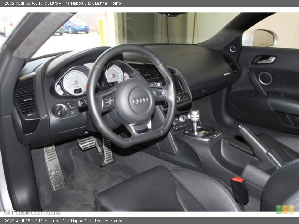 Fine Nappa Black Leather 2009 Audi R8 Interiors