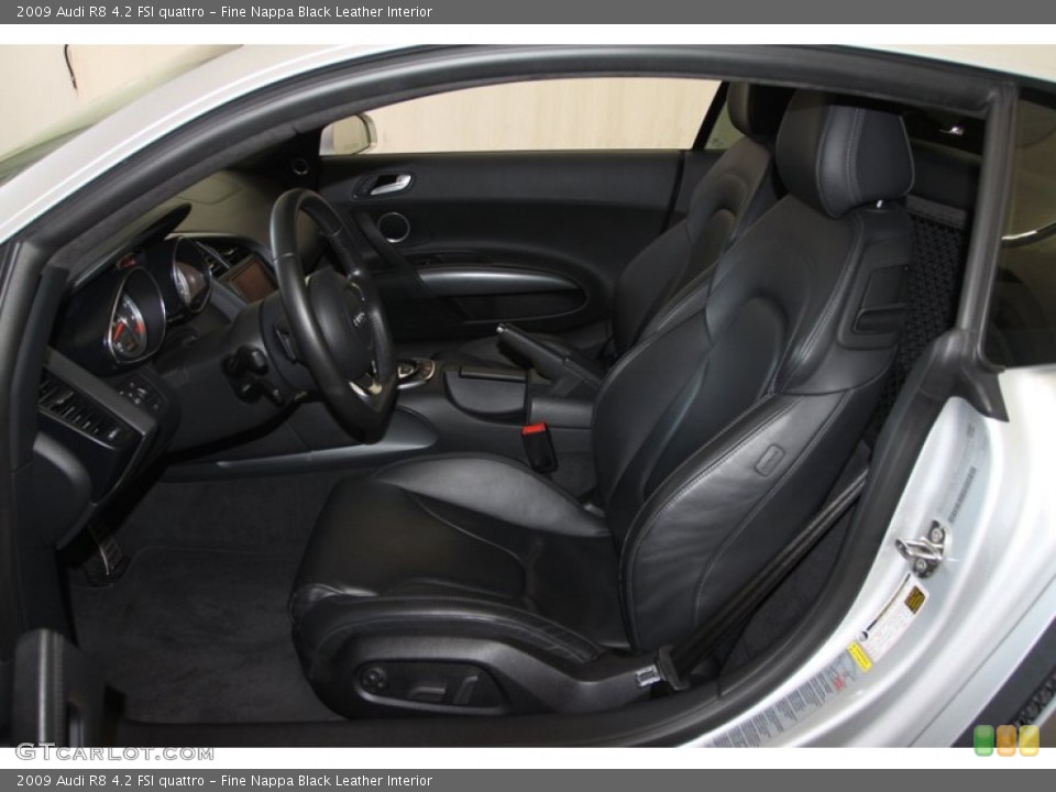 Fine Nappa Black Leather Interior Front Seat for the 2009 Audi R8 4.2 FSI quattro #80082168