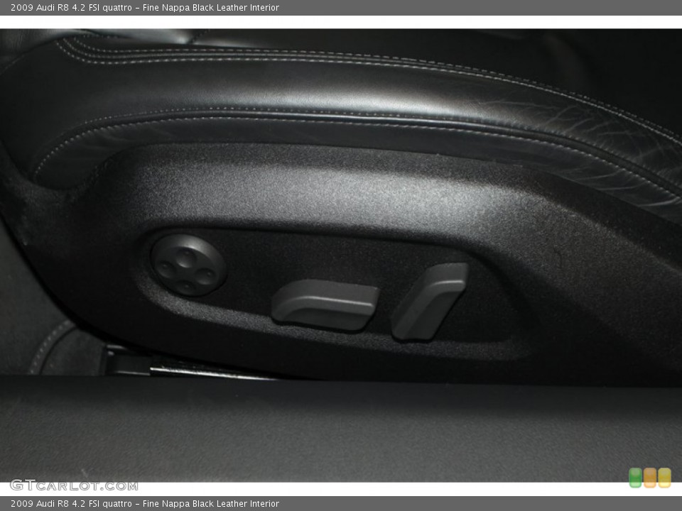 Fine Nappa Black Leather Interior Controls for the 2009 Audi R8 4.2 FSI quattro #80082238