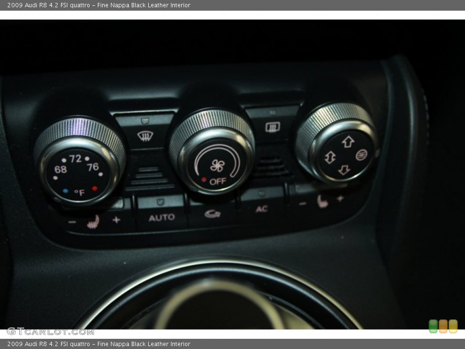 Fine Nappa Black Leather Interior Controls for the 2009 Audi R8 4.2 FSI quattro #80082267