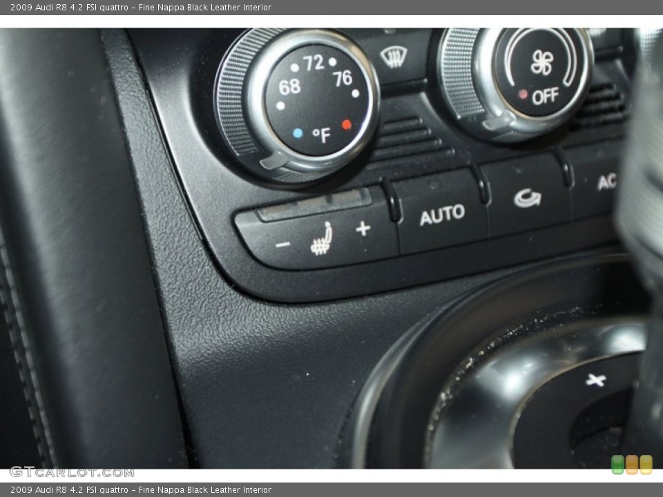 Fine Nappa Black Leather Interior Controls for the 2009 Audi R8 4.2 FSI quattro #80082288