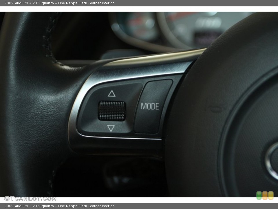 Fine Nappa Black Leather Interior Controls for the 2009 Audi R8 4.2 FSI quattro #80082357