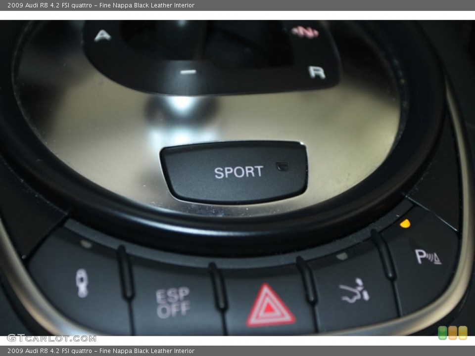 Fine Nappa Black Leather Interior Controls for the 2009 Audi R8 4.2 FSI quattro #80082489