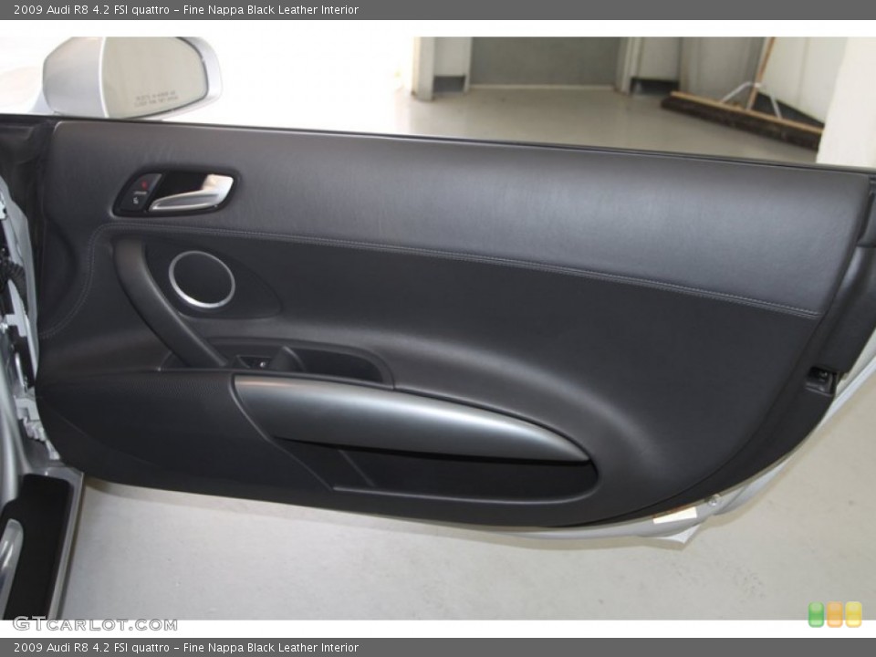 Fine Nappa Black Leather Interior Door Panel for the 2009 Audi R8 4.2 FSI quattro #80082565