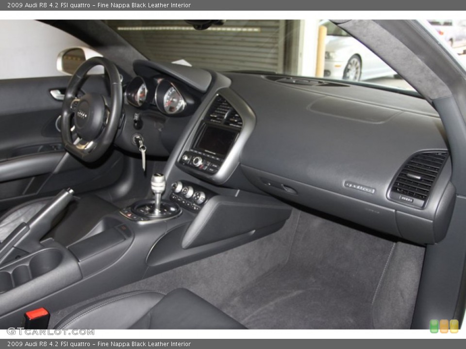 Fine Nappa Black Leather Interior Dashboard for the 2009 Audi R8 4.2 FSI quattro #80082579