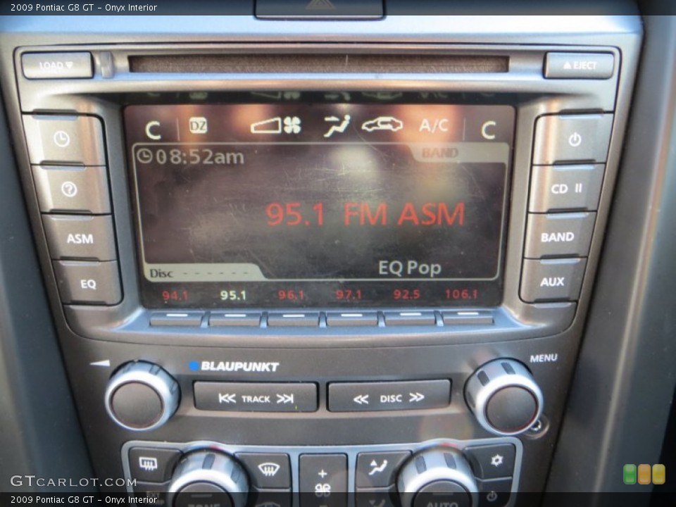 Onyx Interior Controls for the 2009 Pontiac G8 GT #80086896