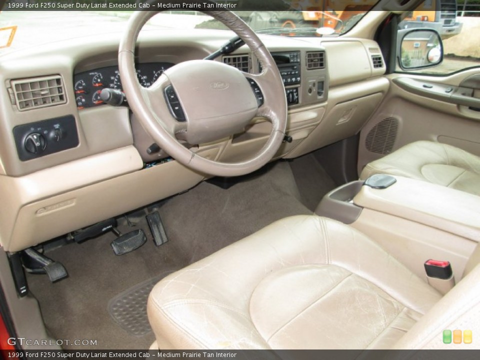 Medium Prairie Tan Interior Dashboard for the 1999 Ford F250 Super Duty Lariat Extended Cab #80087430