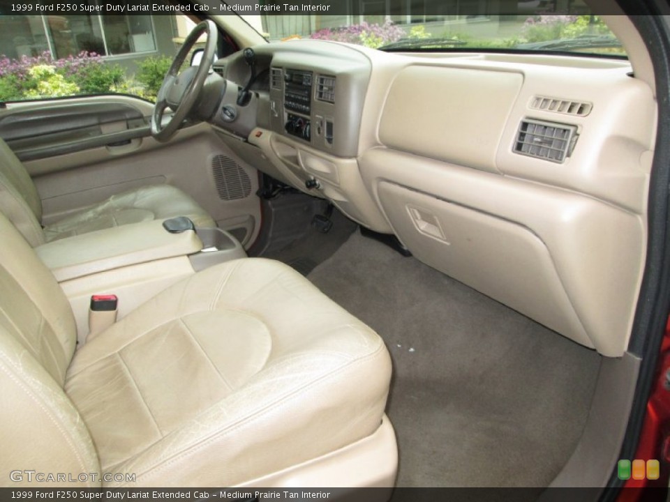 Medium Prairie Tan Interior Dashboard for the 1999 Ford F250 Super Duty Lariat Extended Cab #80087445