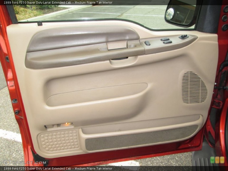 Medium Prairie Tan Interior Door Panel for the 1999 Ford F250 Super Duty Lariat Extended Cab #80087556