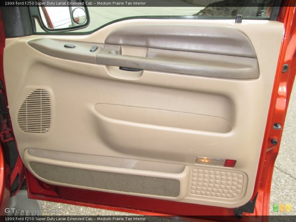 Medium Prairie Tan Interior Door Panel for the 1999 Ford F250 Super Duty Lariat Extended Cab #80087575