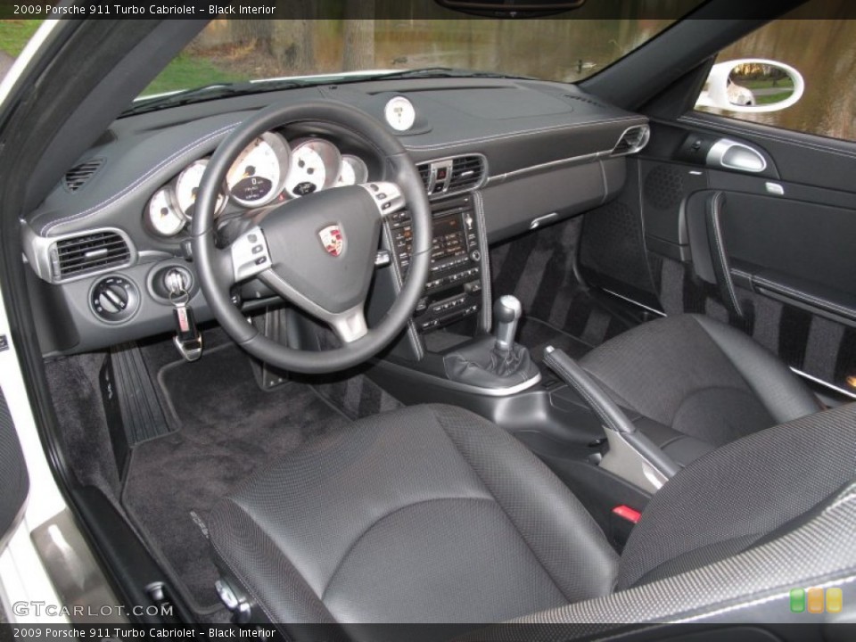 Black Interior Photo for the 2009 Porsche 911 Turbo Cabriolet #80087766