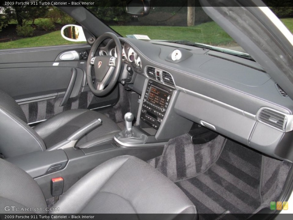 Black Interior Dashboard for the 2009 Porsche 911 Turbo Cabriolet #80087802