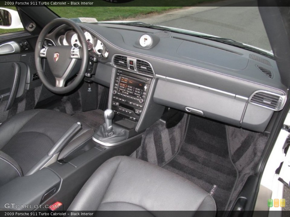 Black Interior Dashboard for the 2009 Porsche 911 Turbo Cabriolet #80087847