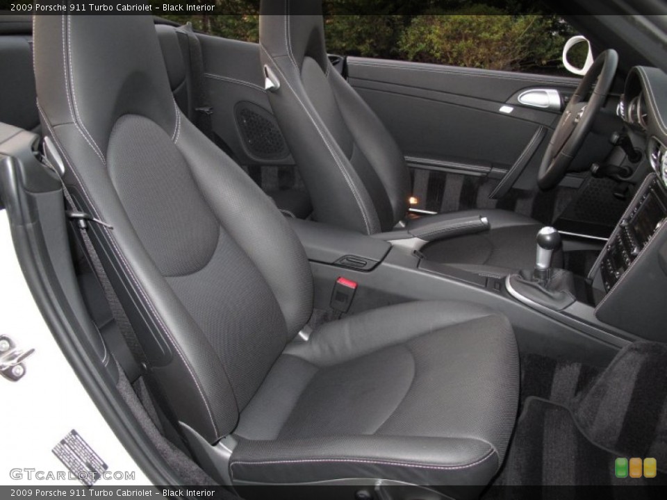 Black Interior Front Seat for the 2009 Porsche 911 Turbo Cabriolet #80087865