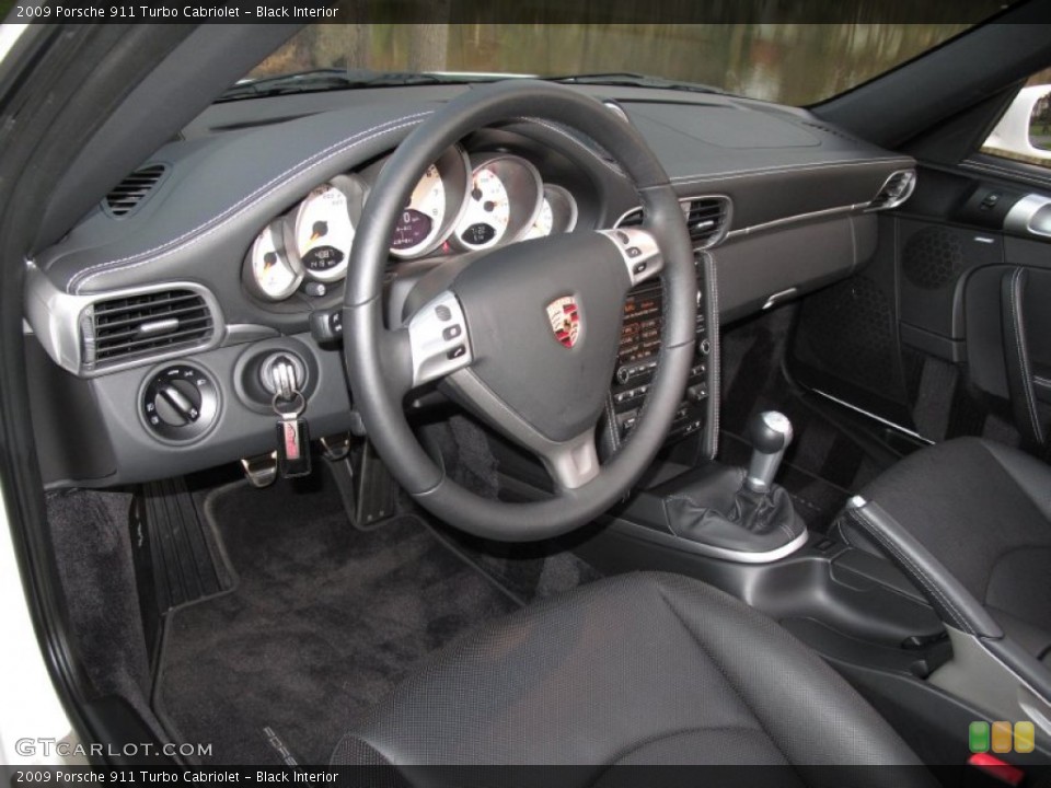 Black Interior Dashboard for the 2009 Porsche 911 Turbo Cabriolet #80087892