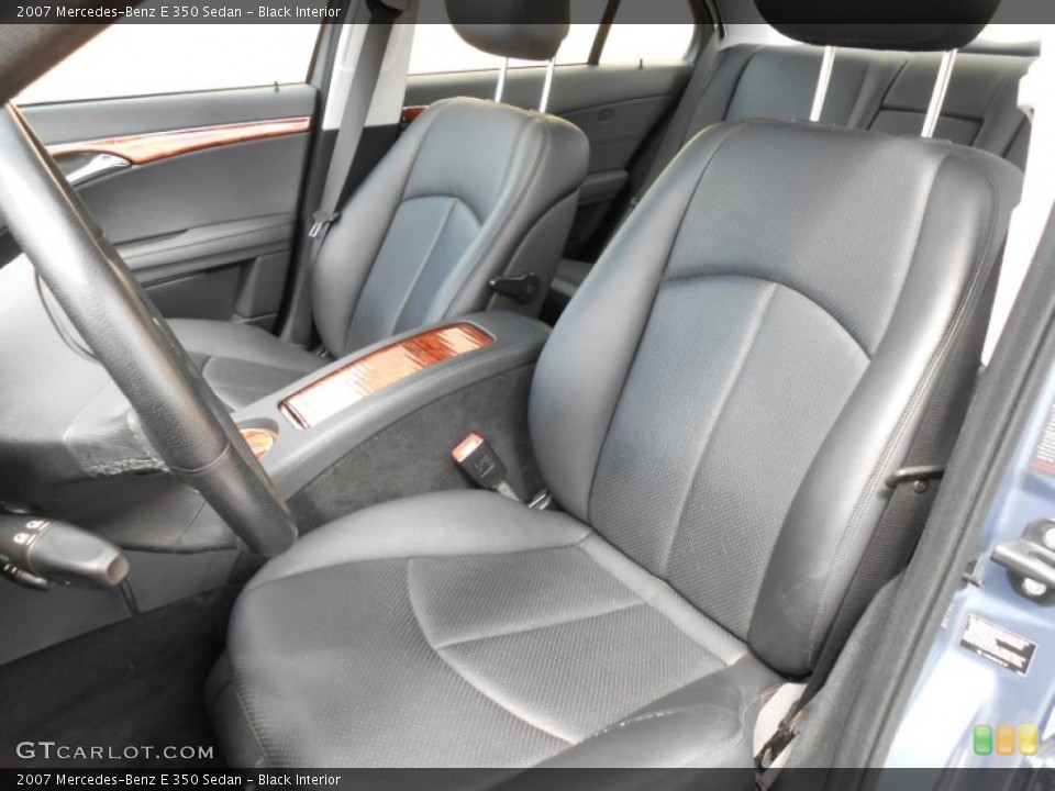 Black Interior Front Seat for the 2007 Mercedes-Benz E 350 Sedan #80088693