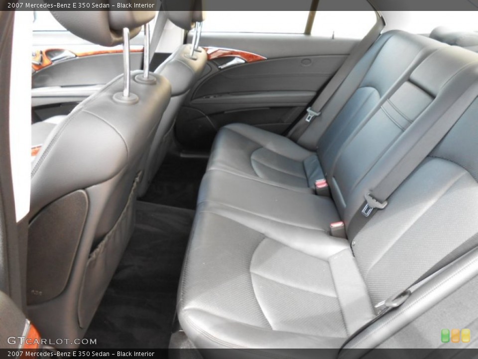 Black Interior Rear Seat for the 2007 Mercedes-Benz E 350 Sedan #80088750