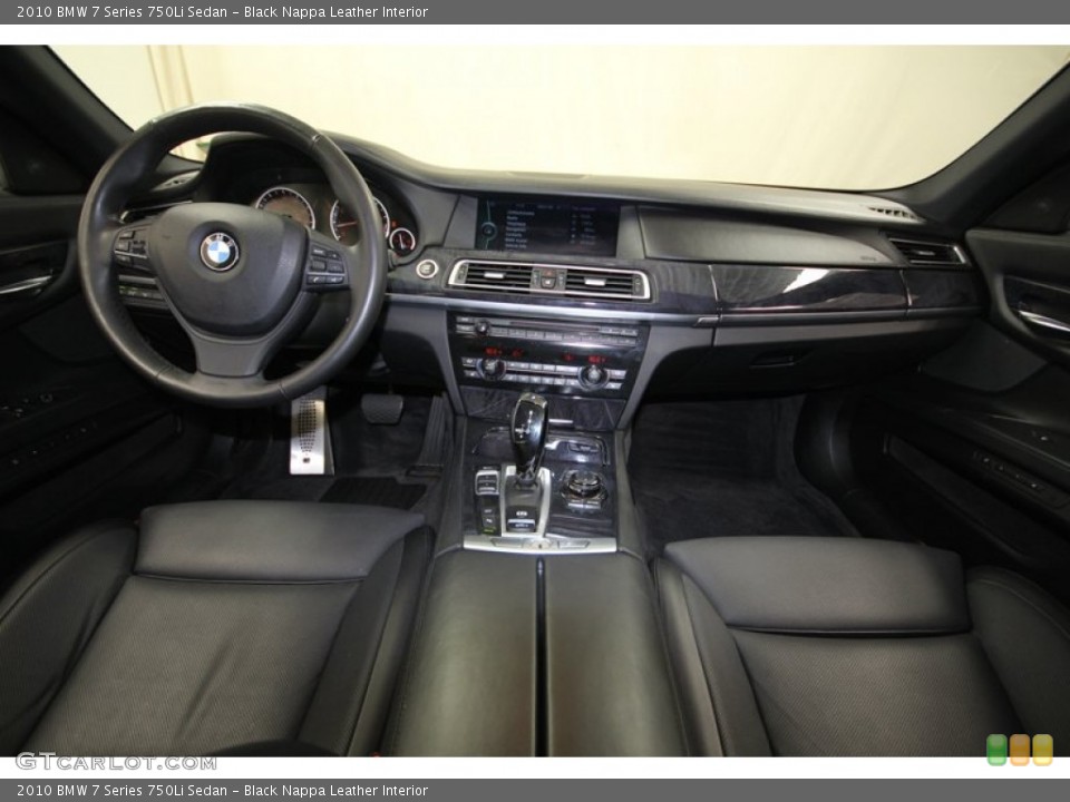 Black Nappa Leather Interior Dashboard for the 2010 BMW 7 Series 750Li Sedan #80089585