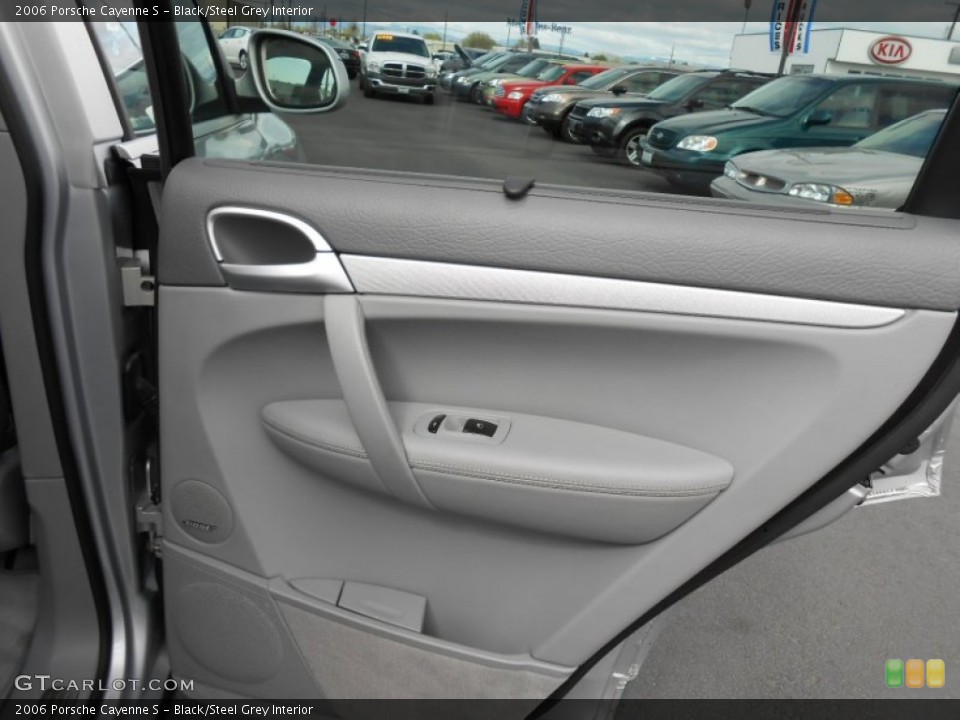 Black/Steel Grey Interior Door Panel for the 2006 Porsche Cayenne S #80091132