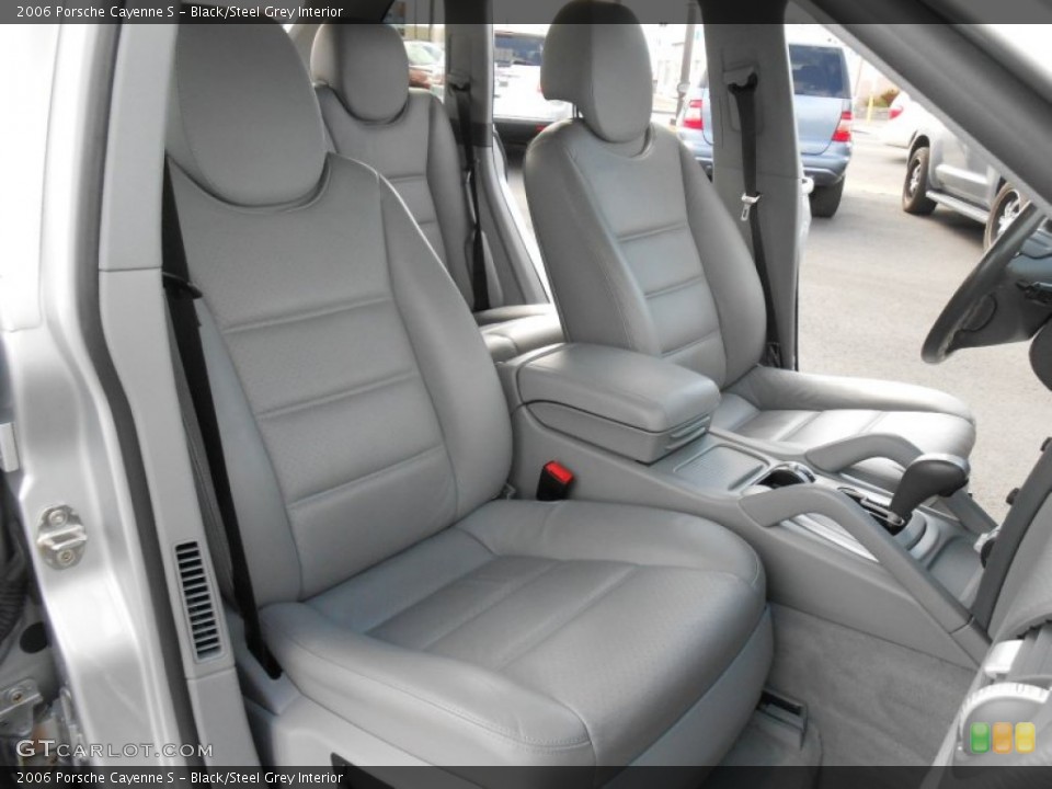 Black/Steel Grey Interior Front Seat for the 2006 Porsche Cayenne S #80091235