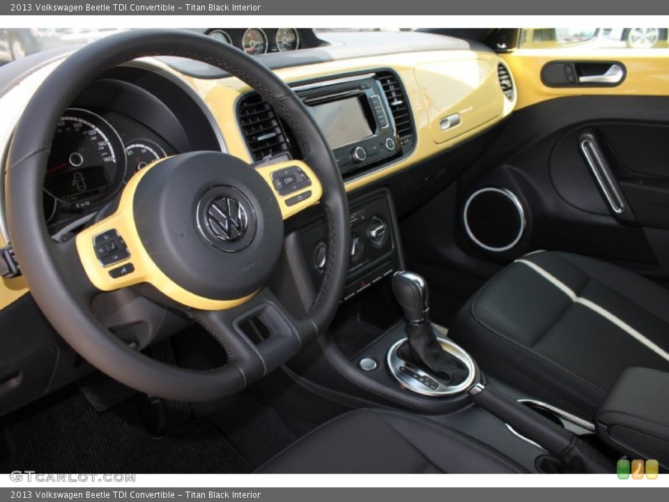 Titan Black Interior Dashboard for the 2013 Volkswagen Beetle TDI Convertible #80091241