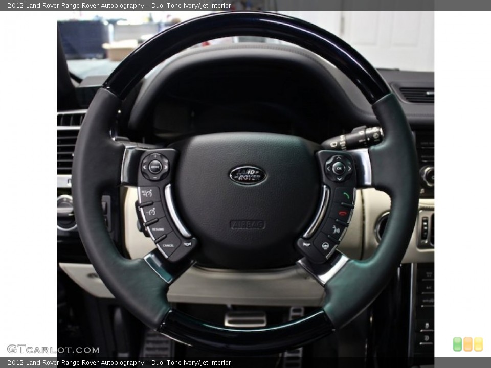 Duo-Tone Ivory/Jet Interior Steering Wheel for the 2012 Land Rover Range Rover Autobiography #80091259