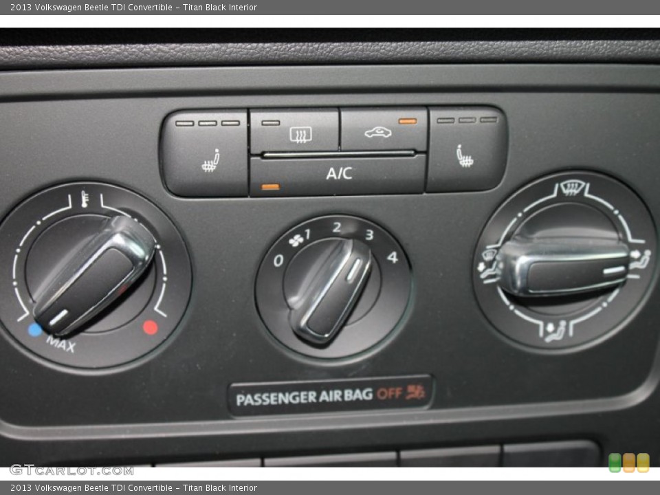 Titan Black Interior Controls for the 2013 Volkswagen Beetle TDI Convertible #80091379