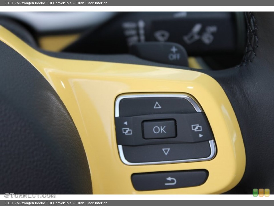 Titan Black Interior Controls for the 2013 Volkswagen Beetle TDI Convertible #80091448