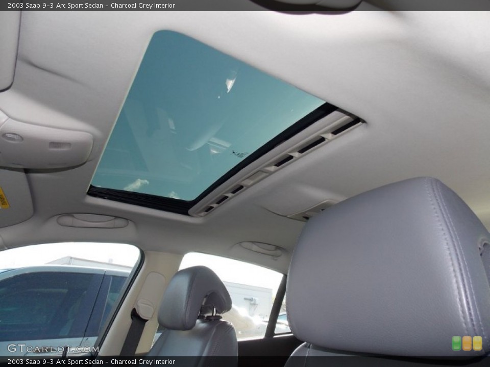 Charcoal Grey Interior Sunroof for the 2003 Saab 9-3 Arc Sport Sedan #80095528
