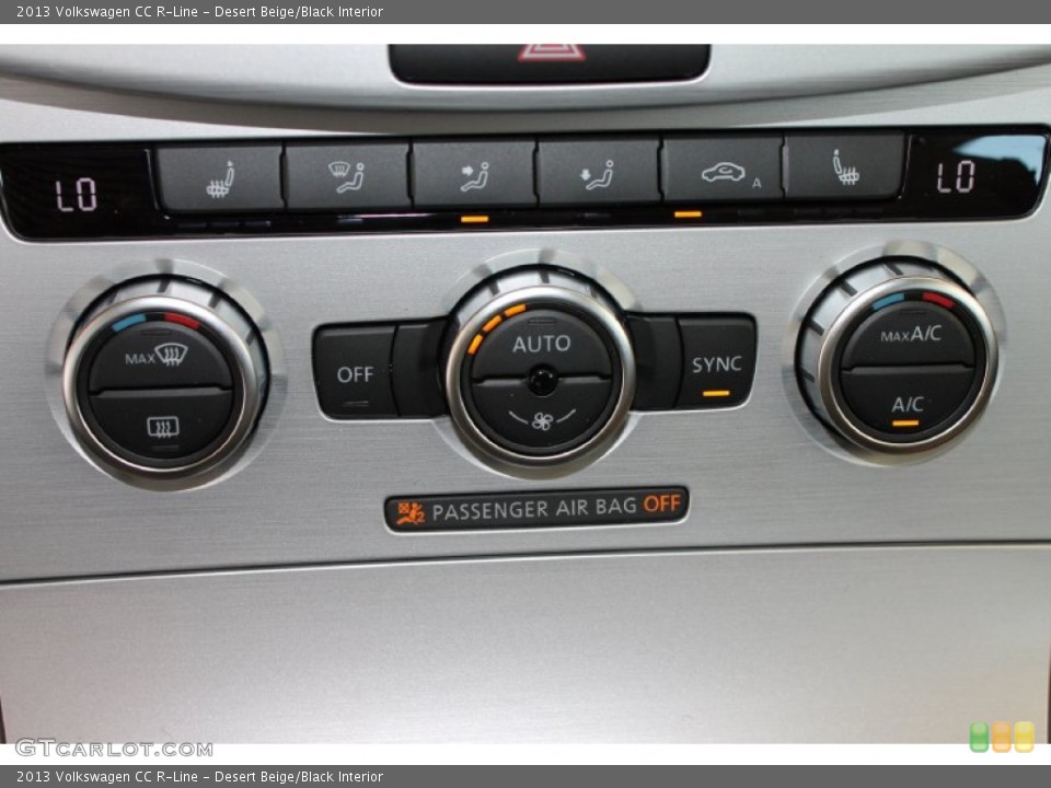 Desert Beige/Black Interior Controls for the 2013 Volkswagen CC R-Line #80095930