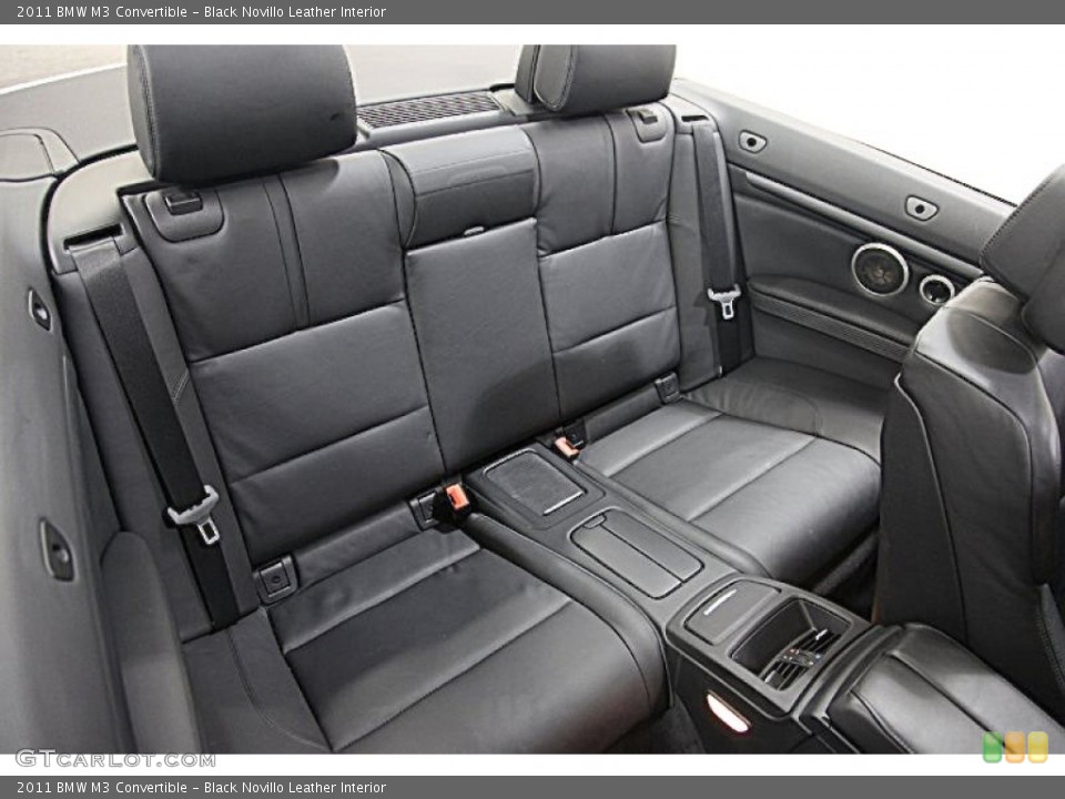 Black Novillo Leather Interior Rear Seat for the 2011 BMW M3 Convertible #80096161