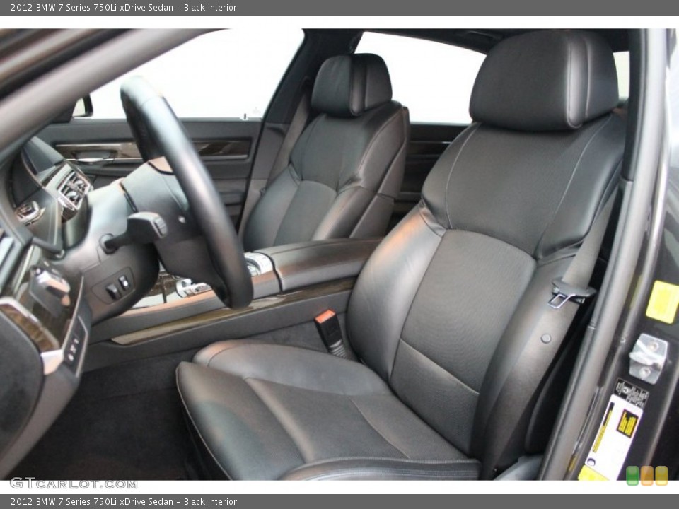 Black Interior Front Seat for the 2012 BMW 7 Series 750Li xDrive Sedan #80096794