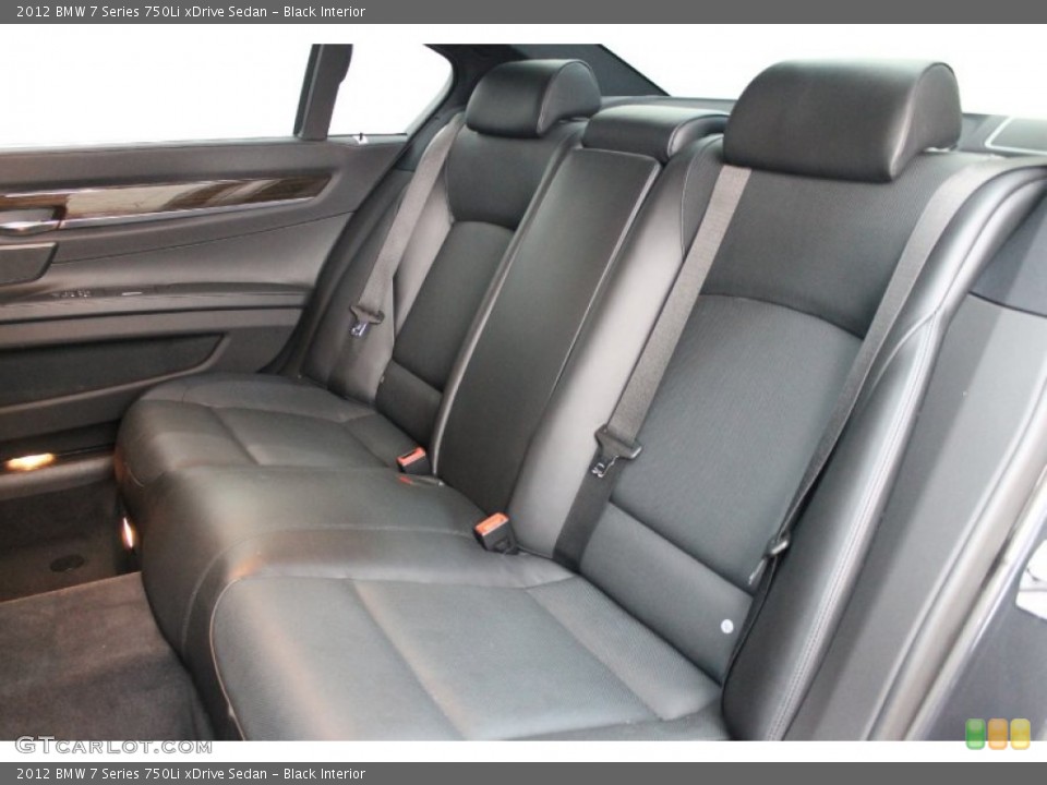 Black Interior Rear Seat for the 2012 BMW 7 Series 750Li xDrive Sedan #80096828