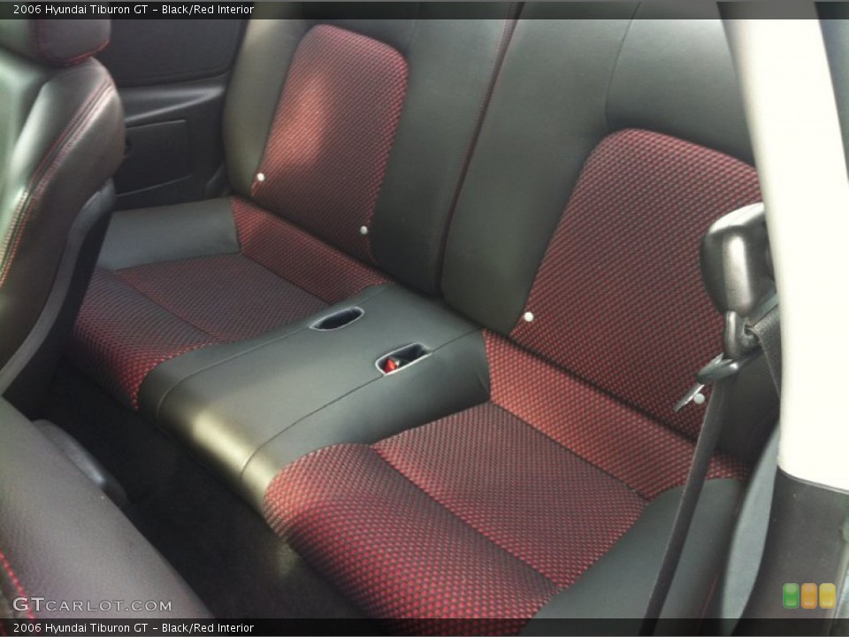 Black/Red Interior Rear Seat for the 2006 Hyundai Tiburon GT #80097759