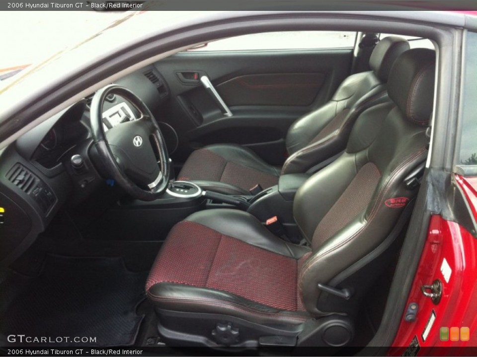 Black/Red Interior Photo for the 2006 Hyundai Tiburon GT #80097795