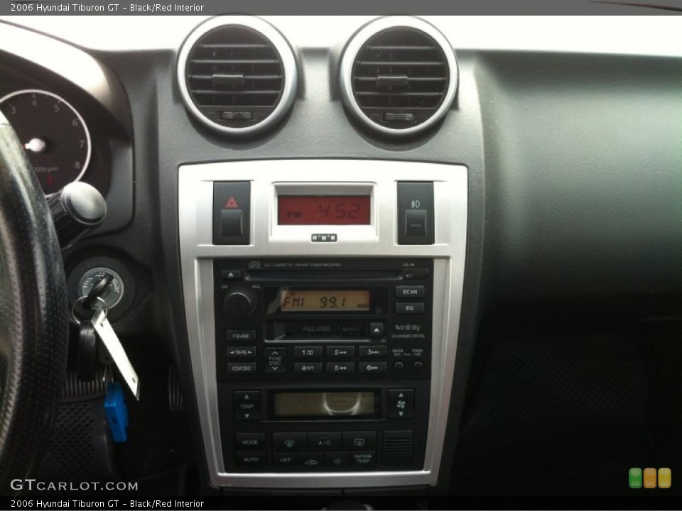 Black/Red Interior Controls for the 2006 Hyundai Tiburon GT #80097877