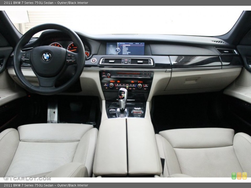 Oyster/Black Interior Dashboard for the 2011 BMW 7 Series 750Li Sedan #80098075
