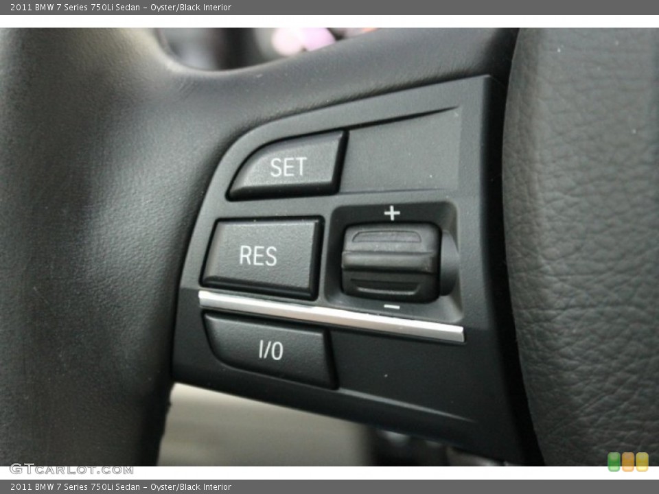 Oyster/Black Interior Controls for the 2011 BMW 7 Series 750Li Sedan #80098140
