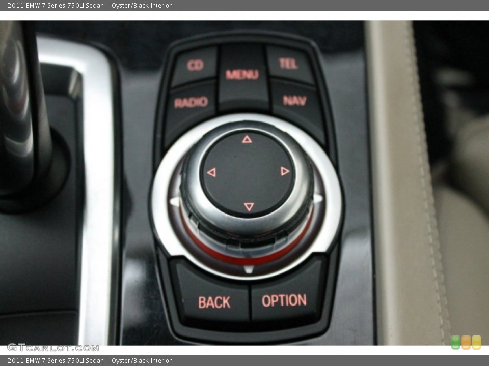 Oyster/Black Interior Controls for the 2011 BMW 7 Series 750Li Sedan #80098168