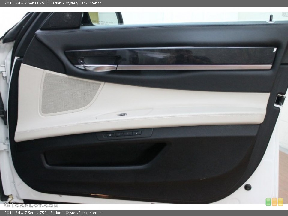 Oyster/Black Interior Door Panel for the 2011 BMW 7 Series 750Li Sedan #80098330
