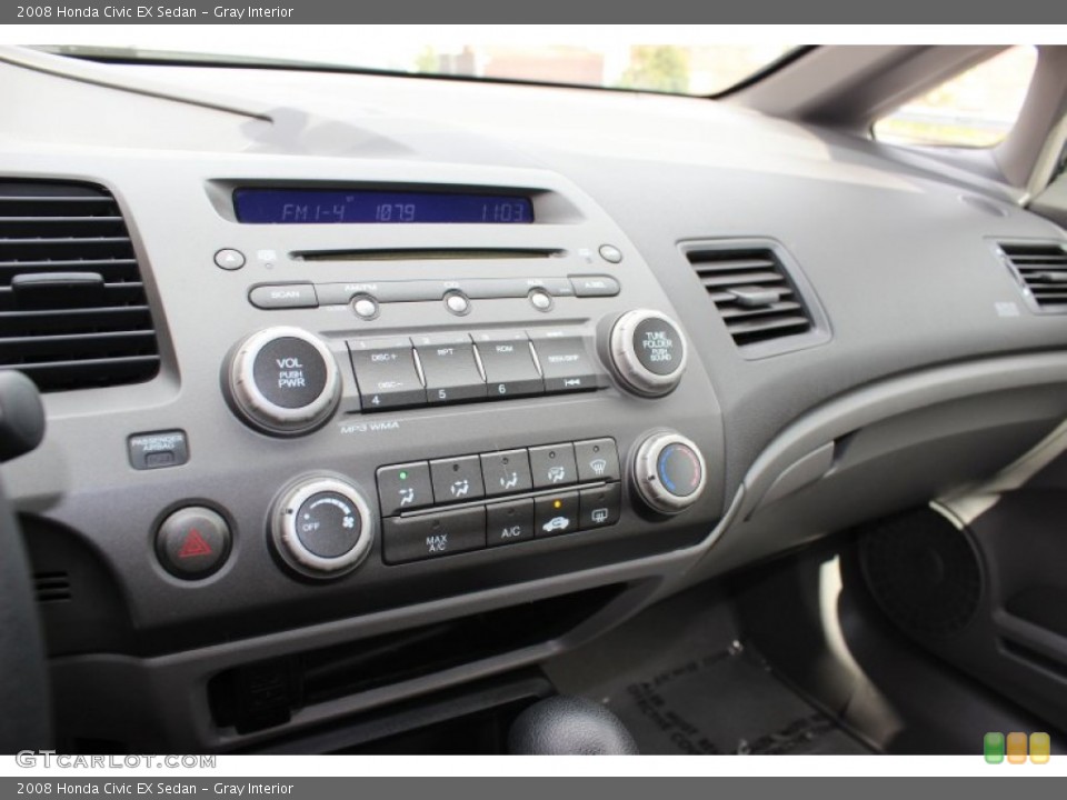 Gray Interior Controls for the 2008 Honda Civic EX Sedan #80100415
