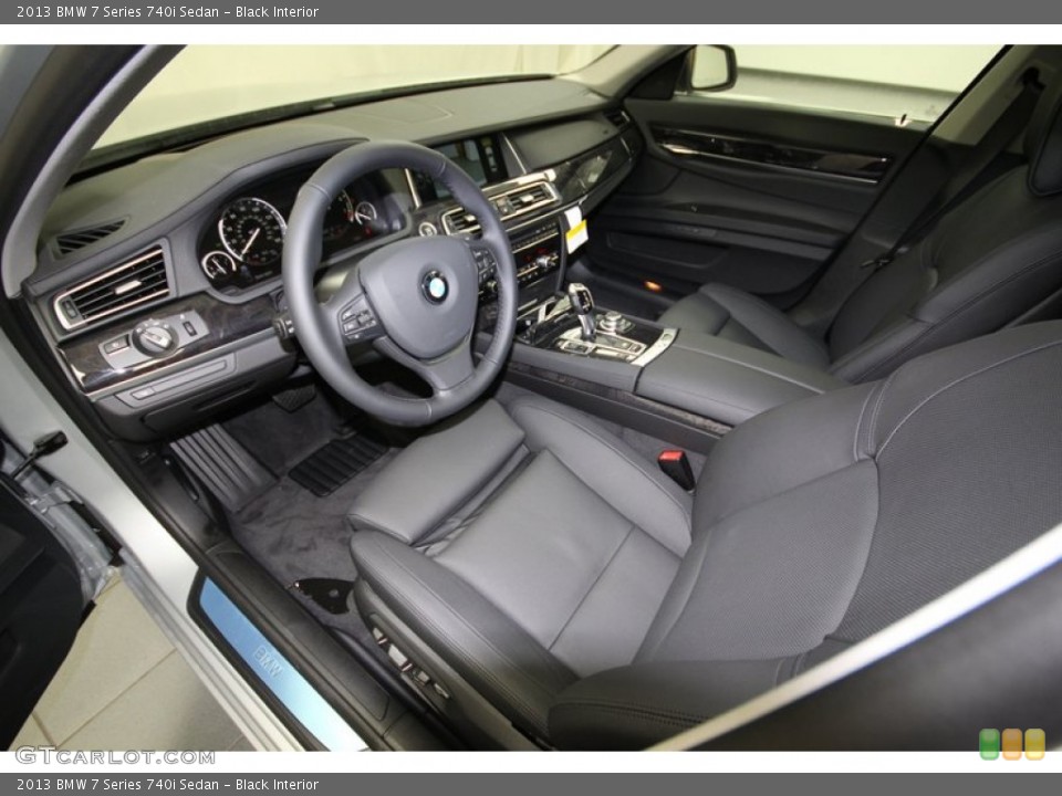 Black Interior Prime Interior for the 2013 BMW 7 Series 740i Sedan #80102902