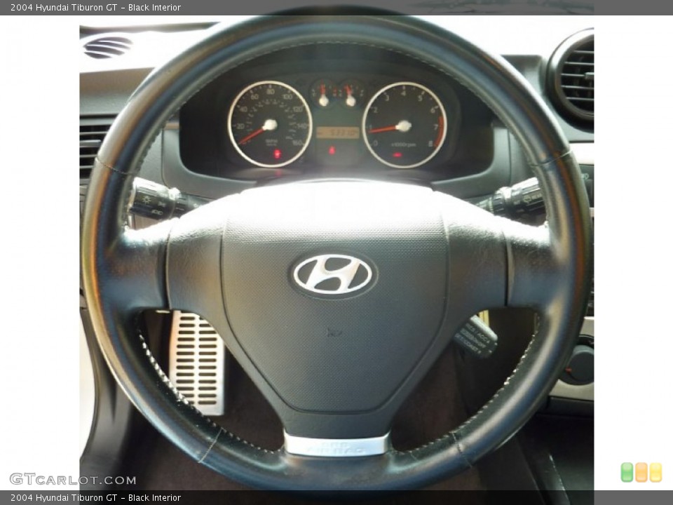 Black Interior Steering Wheel for the 2004 Hyundai Tiburon GT #80103640