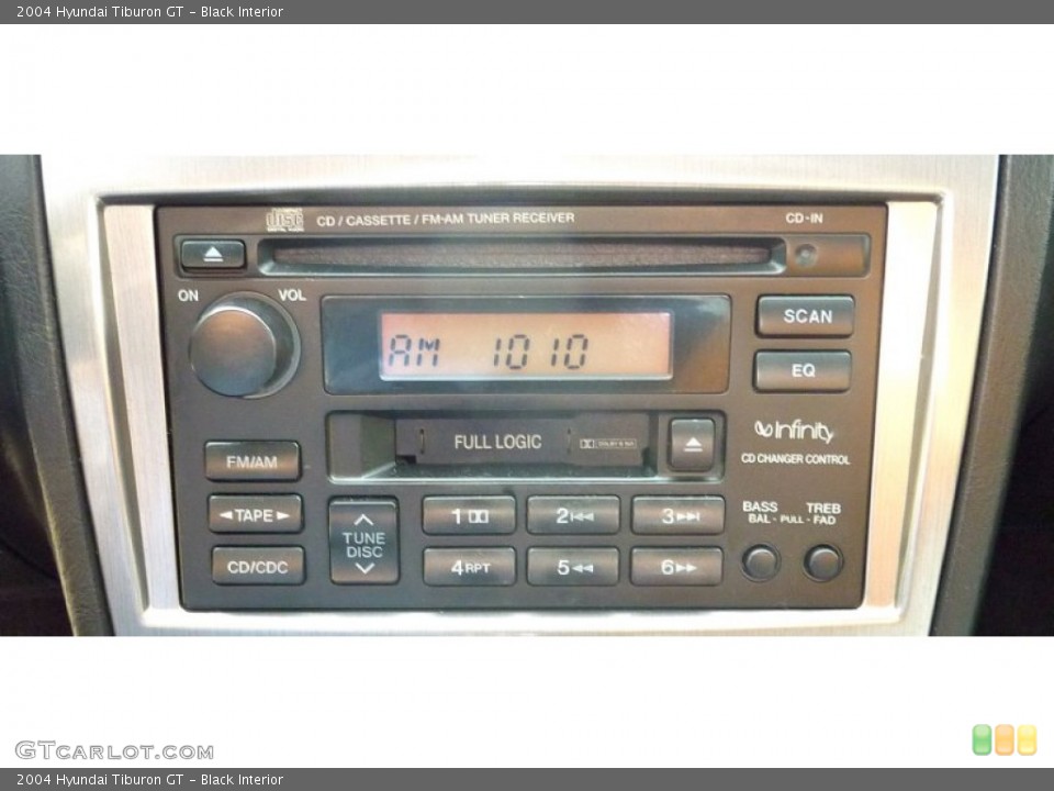 Black Interior Audio System for the 2004 Hyundai Tiburon GT #80103670