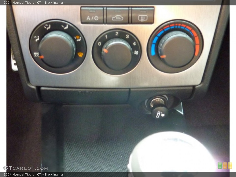 Black Interior Controls for the 2004 Hyundai Tiburon GT #80103687