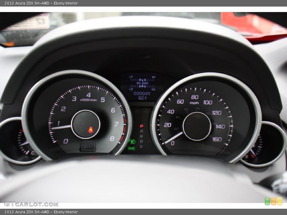 Ebony Interior Gauges for the 2013 Acura ZDX SH-AWD #80105917