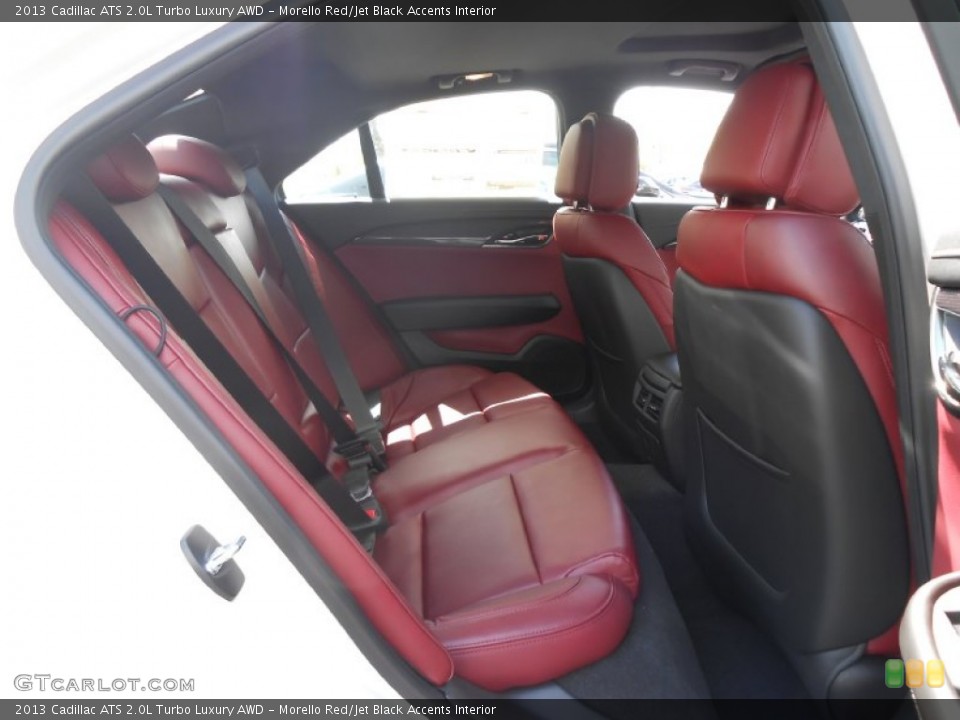 Morello Red/Jet Black Accents Interior Rear Seat for the 2013 Cadillac ATS 2.0L Turbo Luxury AWD #80107555